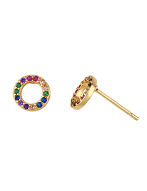 Fashion Erq02 Circle Micro-inlaid Zirconia Earrings