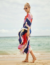 Fashion Color Cotton Cotton Print Maxi Smock