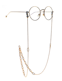 Cadena De Gafas Chapadas En Oro Que Conserva El Color Del Acero Inoxidable