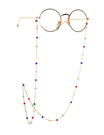 Cadena De Gafas Artesanales De Cristal De Colores
