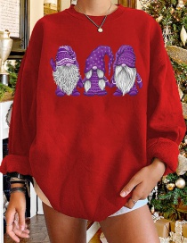 Jersey Navideño Con Cuello Redondo Y Estampado De Muñecas Sin Rostro