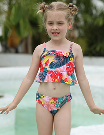 Traje De Baño Infantil Flash Sling Split Estampado