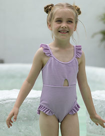 Bañador Infantil De Una Pieza En Color Liso Con Hongo