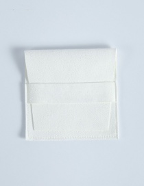 Fashion White (2 Batches) 8cm Suede Drawstring Flap And Laminated Jewelry Bag