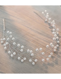 Fashion White Transparent Pearl Hairpin