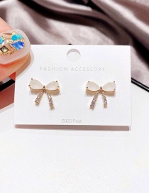 Pendientes Bowknot Con Micro Incrustaciones De Circonitas
