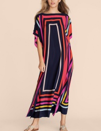 Fashion Red Line Print Sunscreen Shirt