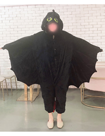 Pijama De Una Pieza Sin Dientes De Dibujos Animados De Franela