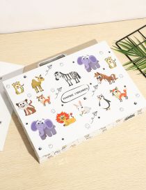 Fashion Carton White Plastic Print With Watercolor Brush Set