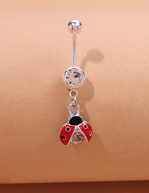 Acero Inoxidable Diamante Aceite Goteo Escarabajo Piercing Ombligo Clavo