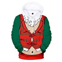 Sudadera Con Capucha Y Estampado Navideño De Poliéster