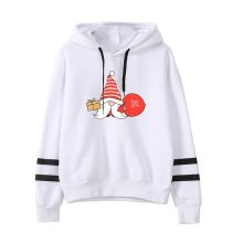 Sudadera Con Capucha Y Estampado Navideño De Poliéster