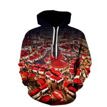 Sudadera Con Capucha Y Estampado Navideño De Poliéster