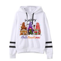 Sudadera Con Capucha Y Estampado Navideño De Poliéster