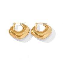 Fashion Heart Hollow Earrings Gold Ms-008 Stainless Steel Heart Earrings