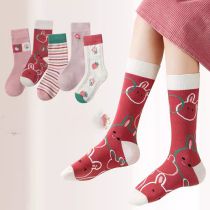 Conjunto De Calcetines Media Caña Infantil De Algodón Estampado