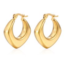 Fashion 27# Stainless Steel Geometric Round Earrings