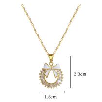 Fashion Twenty One# Titanium Steel Diamond Geometric Necklace