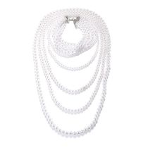 Collar De Cuentas De Perlas Multicapa