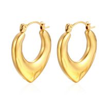 Fashion Hydraulic 028 Gold Stainless Steel Geometric Earrings