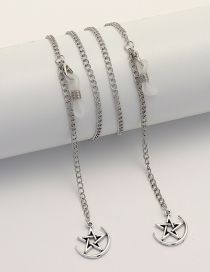 Cadena De Gafas De Luna De Estrella De Metal