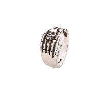 Fashion Skull Palm Ring (retro Color) Copper Skull Palm Ring