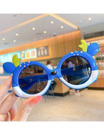 Fashion Blue Deer [silicone Polarized Model] Pc Cartoon Kids Sunglasses