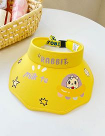 Fashion Big Brim-banana Rabbit Plastic Printed Empty Top Kids Sunscreen Hat