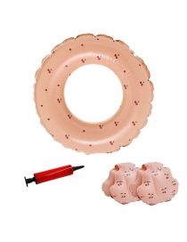 Conjunto De Manga Flotante De Bolsa De Aire Doble De Anillo De Natación Para Niños De Dibujos Animados De Pvc