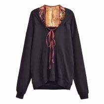 Sudadera Con Cordones Y Bordado De Poliéster