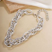Fashion Silver Alloy Geometric Chain Necklace
