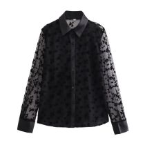Camisa Con Botones Estampada De Poliéster
