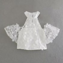 Top Halter Floral Con Hombros Descubiertos