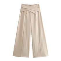 Pantalones Rectos De Poliéster