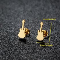 Fashion Golden 6 Stainless Steel Geometric Earrings
