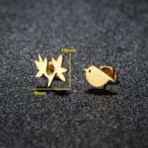 Fashion Golden 6 Stainless Steel Geometric Earrings