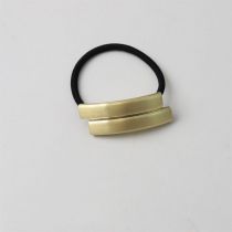 Fashion 15# Double Row Square Tube Gold Alloy Curved Hair Rope