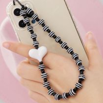 Fashion 120# Colorful Polymer Clay Beaded Mobile Phone Chain