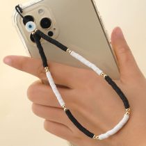 Fashion 40# Colorful Polymer Clay Beaded Mobile Phone Chain