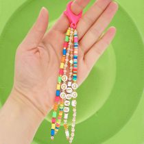 Fashion 58# Colorful Polymer Clay Beaded Mobile Phone Chain