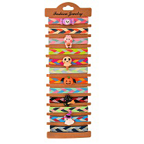 Fashion Color Halloween Resin Cartoon Braided Tassel Bracelet Set 12 Pieces