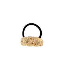 Golden Twist Liquid 5cm Alloy Brushed Square Pleated Irregular Hair Rope