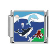 Marine Animals Stainless Steel Square Module Diy Accessories