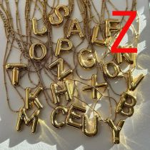 Collar De 26 Letras De Acero Inoxidable