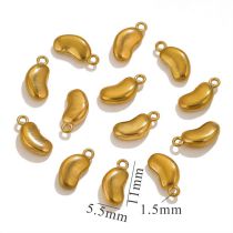 Stone-gold Stainless Steel Sun Feet Conch Geometric Diy Pendant (without Chain)