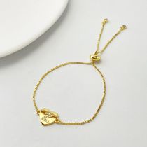 Pulsera De Amor De 26 Letras De Circonio Con Incrustaciones De Cobre