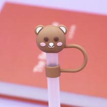 Silicone Brown Shy Bear 10mm Silicone Love Cloud Bow Flower Geometric Straw Hat