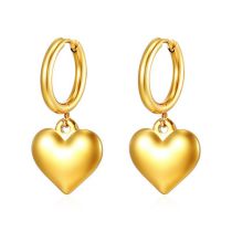 Gold Fat Heart Earrings Stainless Steel Elephant Starfish Round Square Eyes Geometric Earrings