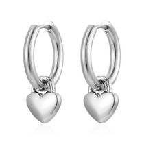Steel Heart Earrings Stainless Steel Elephant Starfish Round Square Eyes Geometric Earrings