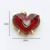Colgante De Cobre Con Diamantes Y Geometría De Estrella De Cinco Puntas Corazón Ojos Pétalos Y Mariposa (sin Cadena)